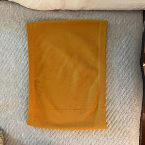 yellow/orange strapless crop. super comfy